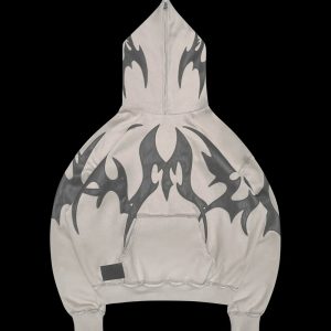 FLAME HOODIE BONE