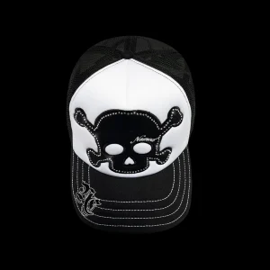 LETHAL RHINESTONE TRUCKER CAP BLACK